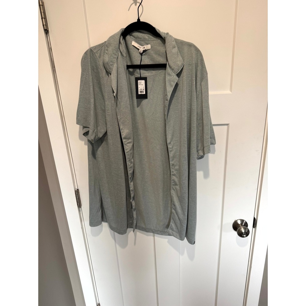 Joe's Jeans Salerm Faded Blue Short Sleeve Button Up Shirt XXL JSPM10213 NEW